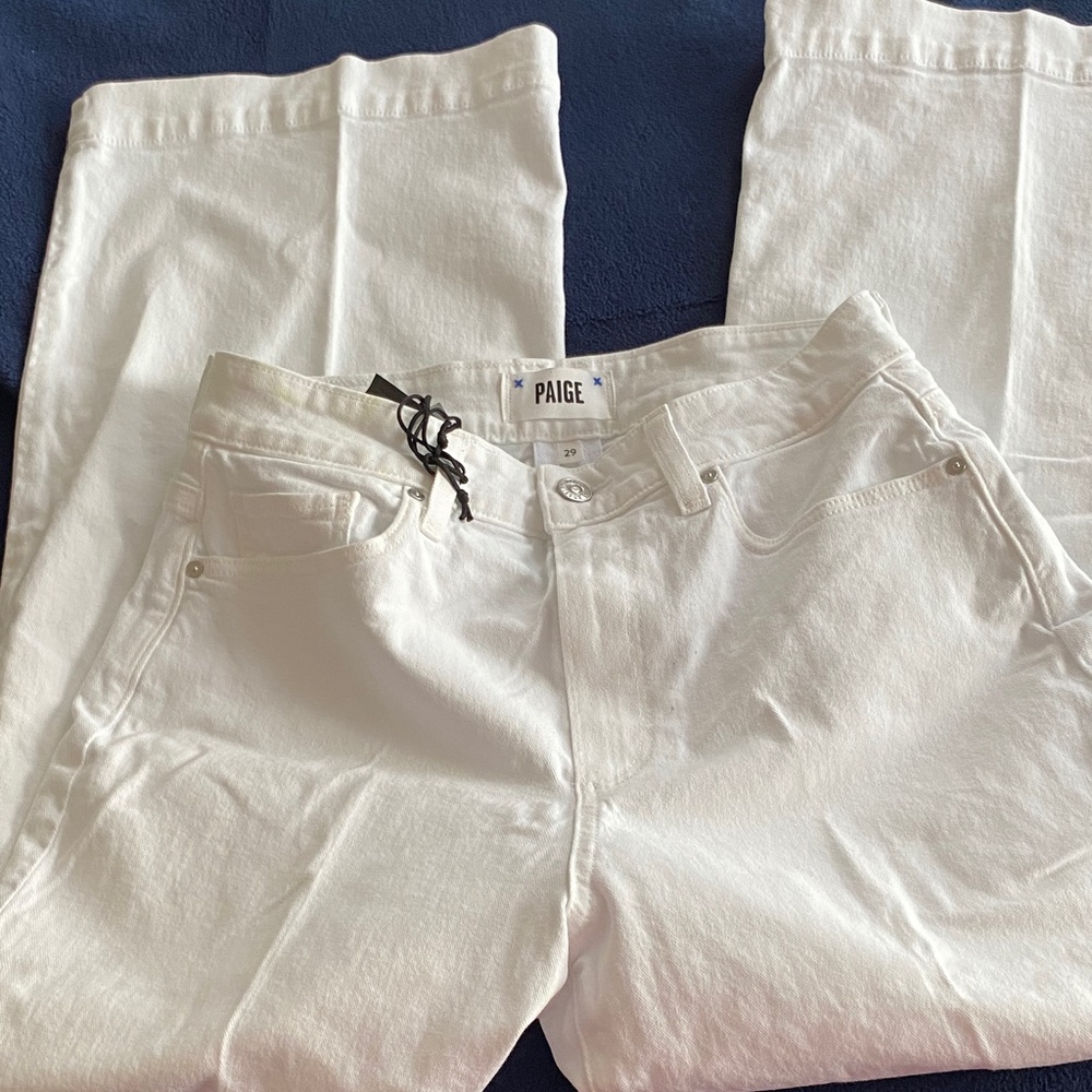 PAIGE White Ankle Crop Jeans